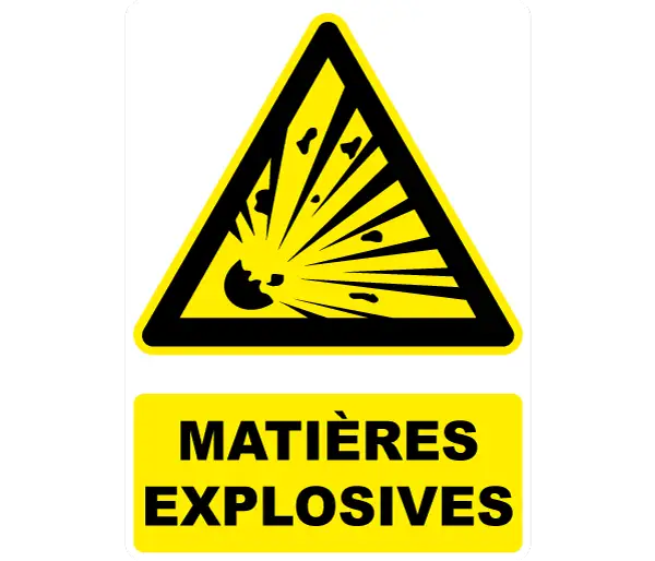 Autocollant Pictogramme Matières explosives