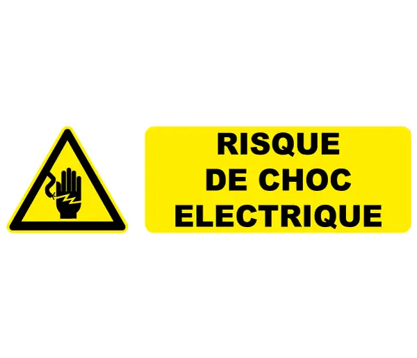 Autocollant Pictogramme Risque De Choc Electrique