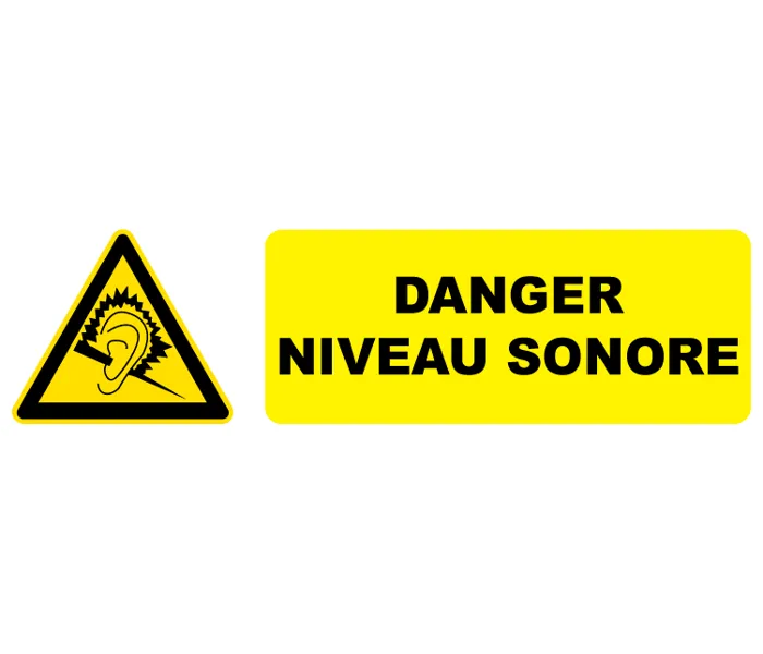 Autocollant Pictogramme danger niveau sonore