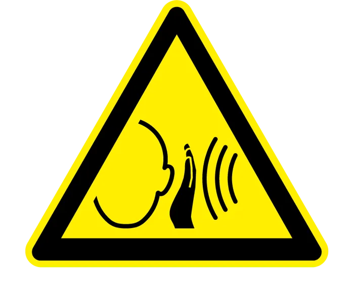Autocollant Danger risque de dommages auditifs