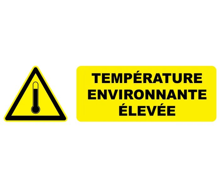 Autocollant Pictogramme danger température environnante élevée