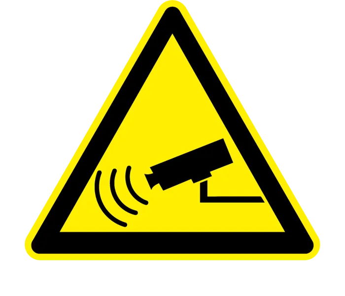 Autocollant Danger surveillance caméra