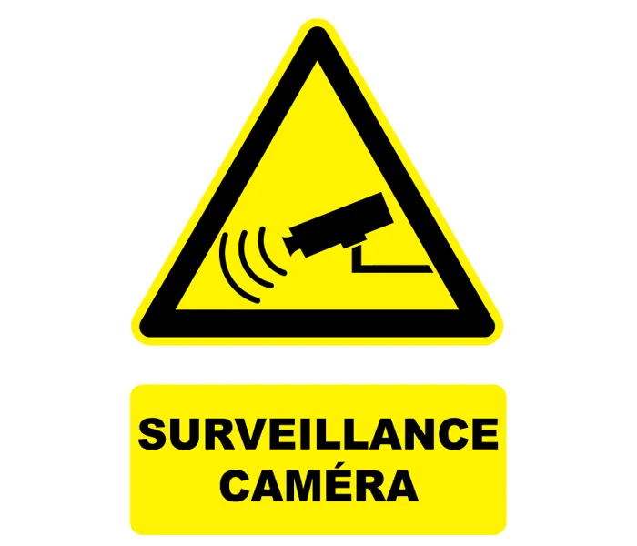 Autocollant Panneau surveillance caméra