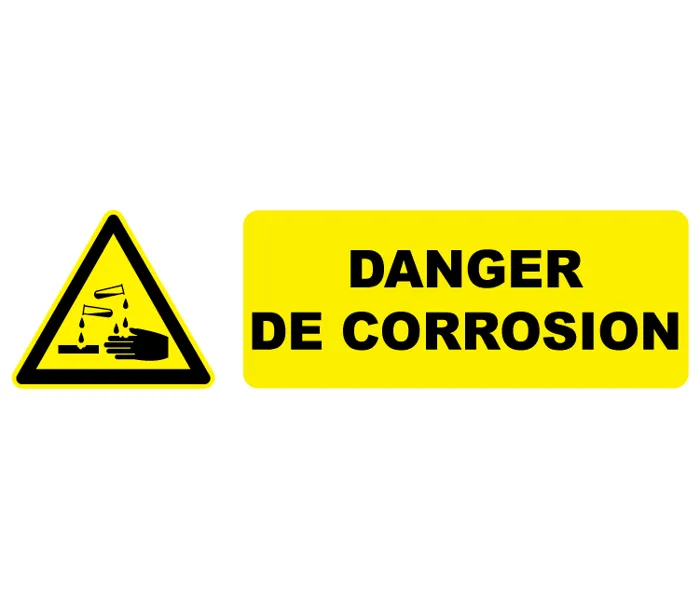 Autocollant Pictogramme danger de corrosion