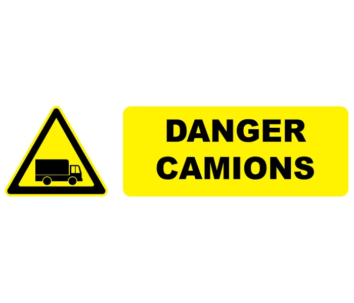 Autocollant Pictogramme danger camions