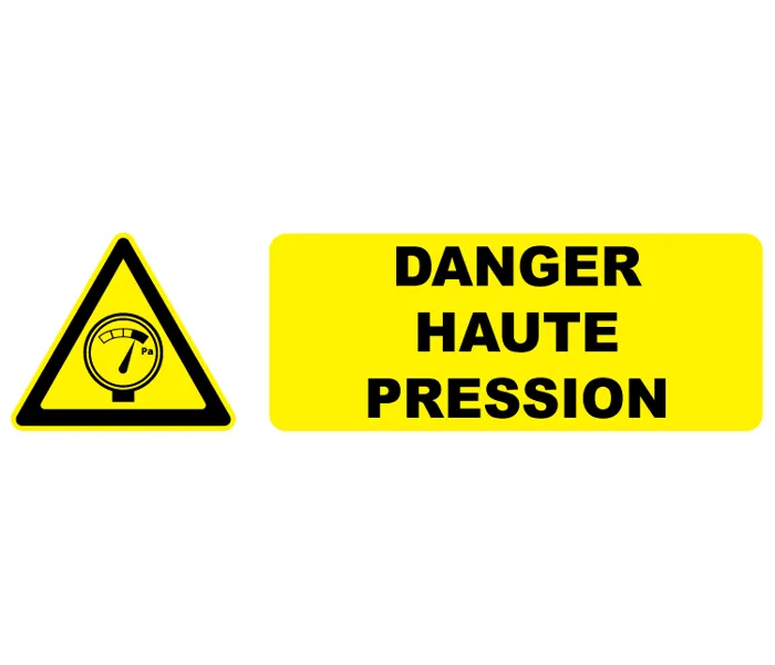 Autocollant Pictogramme danger haute pression