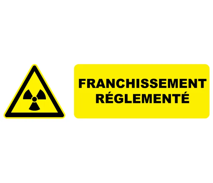 Autocollant Pictogramme franchissement réglementé