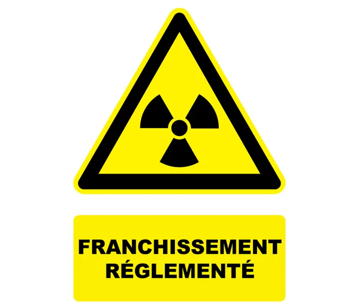 Autocollant Panneau franchissement réglementé