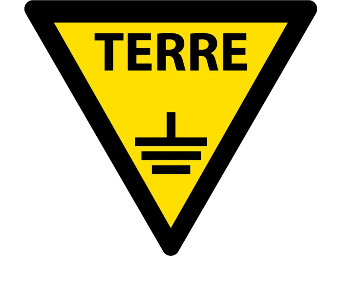 Autocollant Danger terre