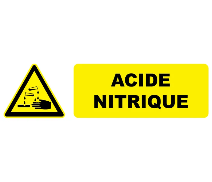 Autocollant Pictogramme danger acide nitrique