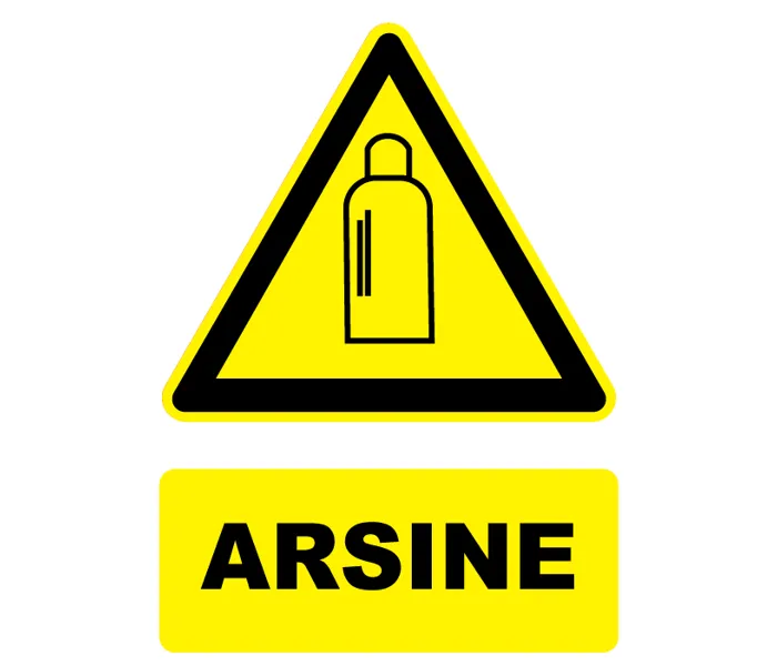 Autocollant Panneau danger arsine