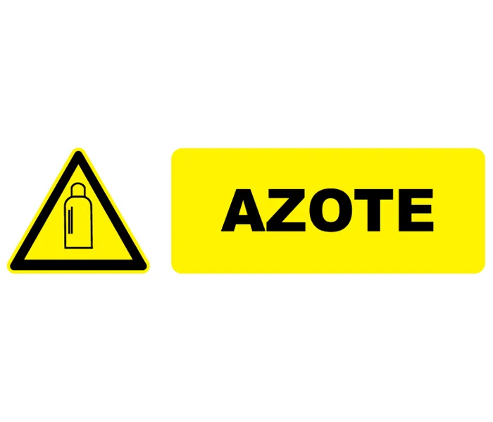 Autocollant Pictogramme danger azote