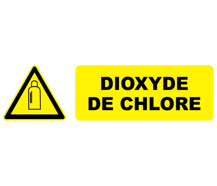 Autocollant Pictogramme danger dioxyde de chlore