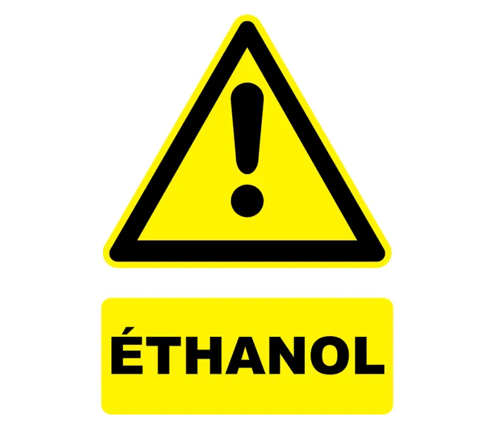 Autocollant Panneau danger éthanol