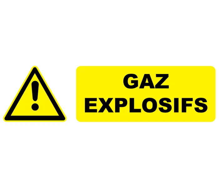 Autocollant Pictogramme danger Gaz explosifs