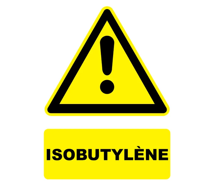 Autocollant Panneau danger Isobutylène