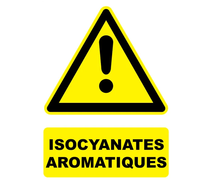 Autocollant Panneau danger isocyanates aromatiques