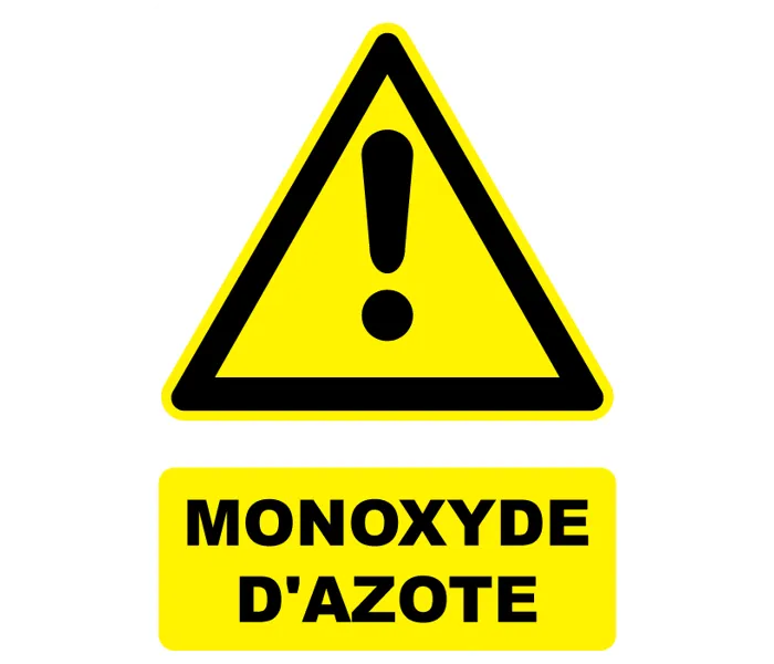 Autocollant Panneau danger Monoxyde d'azote