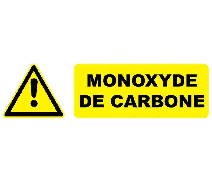 Autocollant Pictogramme danger Monoxyde de carbone