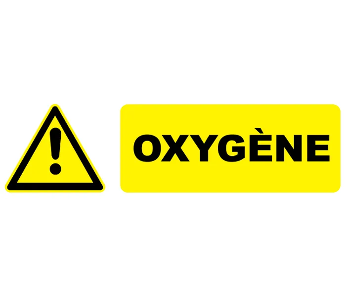 Autocollant Pictogramme danger Oxygène