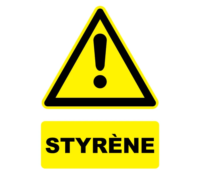 Autocollant Panneau danger Styrène