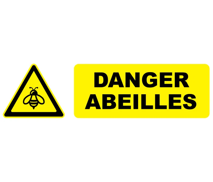 Autocollant Pictogramme Danger abeilles