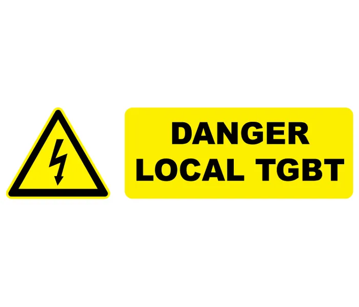 Autocollant Pictogramme Danger local TGBT