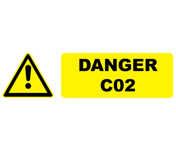 Autocollant Pictogramme danger CO2