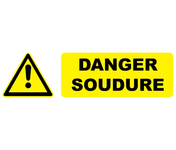 Autocollant Pictogramme danger soudure