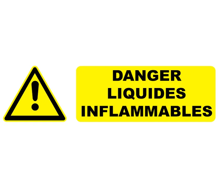 Autocollant Pictogramme danger liquides inflammables