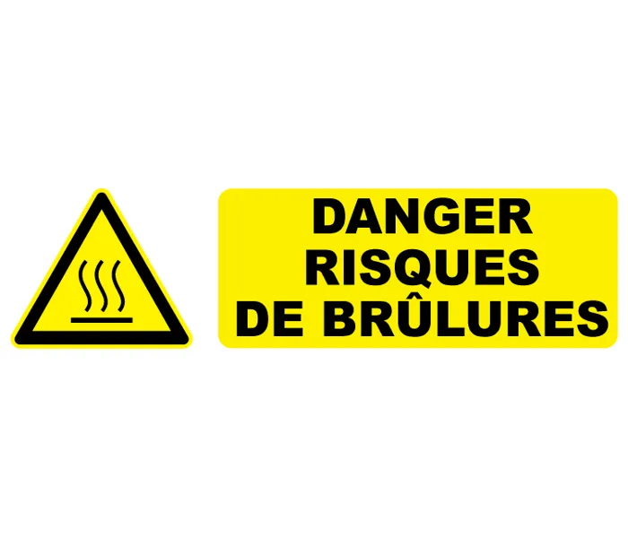 Autocollant Pictogramme danger risques de bûlures