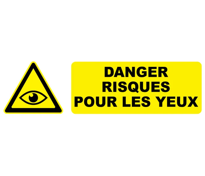 Autocollant Pictogramme danger risques pour les yeux