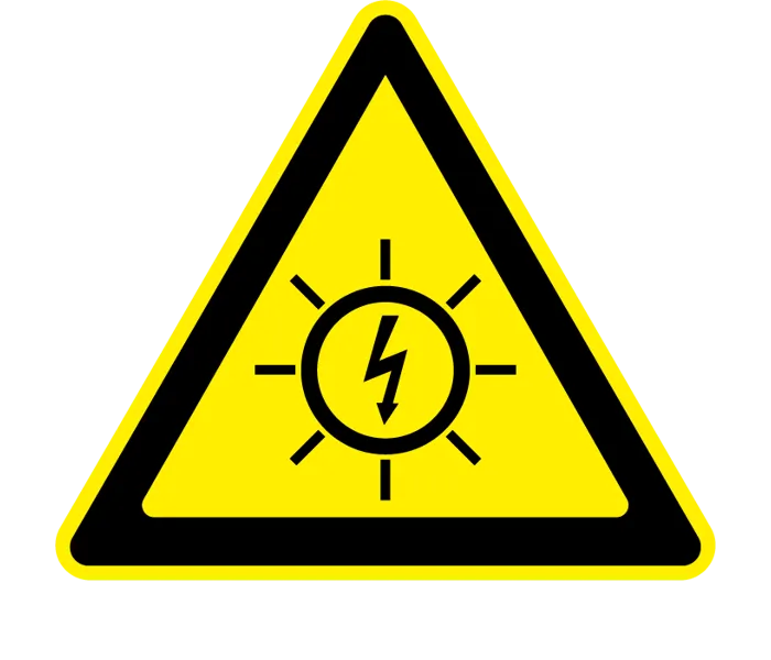 Autocollant danger production photovoltaïque