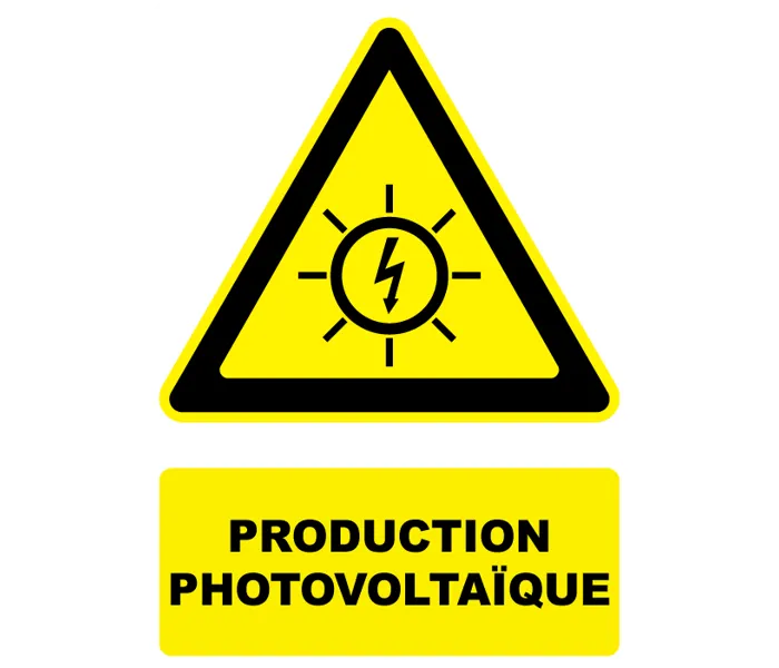 Autocollant Panneau production photovoltaïque