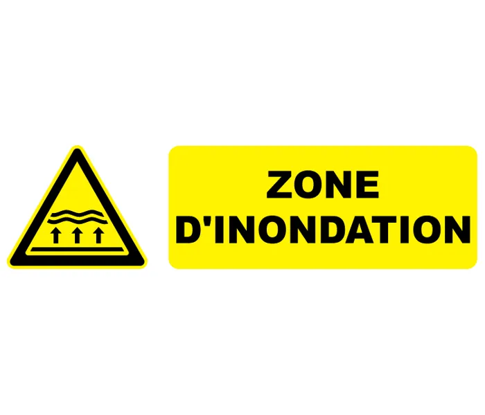 Autocollant Pictogramme zone d'inondation