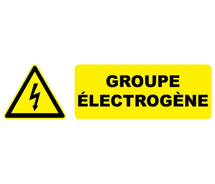 Autocollant Pictogramme groupe électrogène