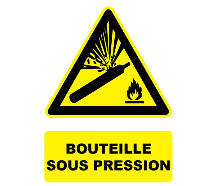 Autocollant Panneau bouteille sous pression