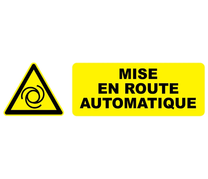 Autocollant Pictogramme mise en route automatique