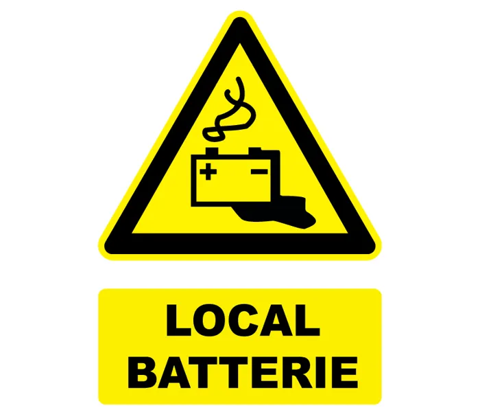 Autocollant Panneau local batterie