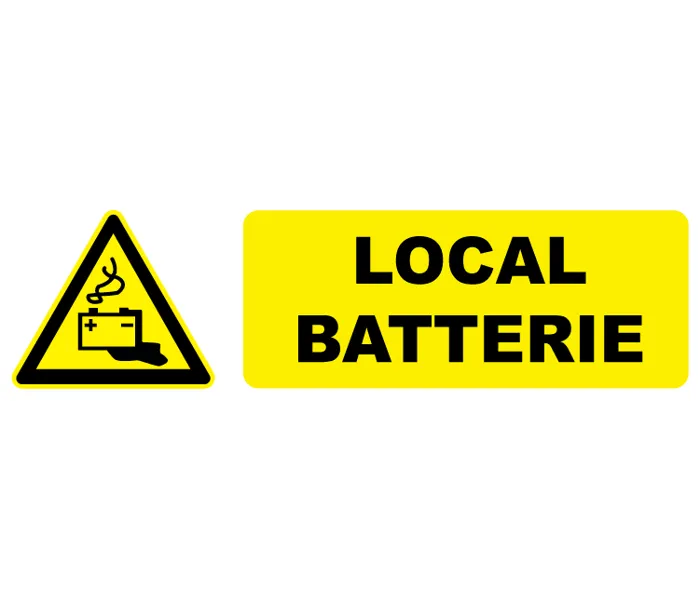 Autocollant Pictogramme local batterie