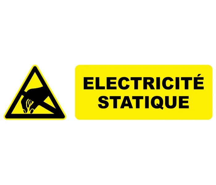 Autocollant Pictogramme électricité statique