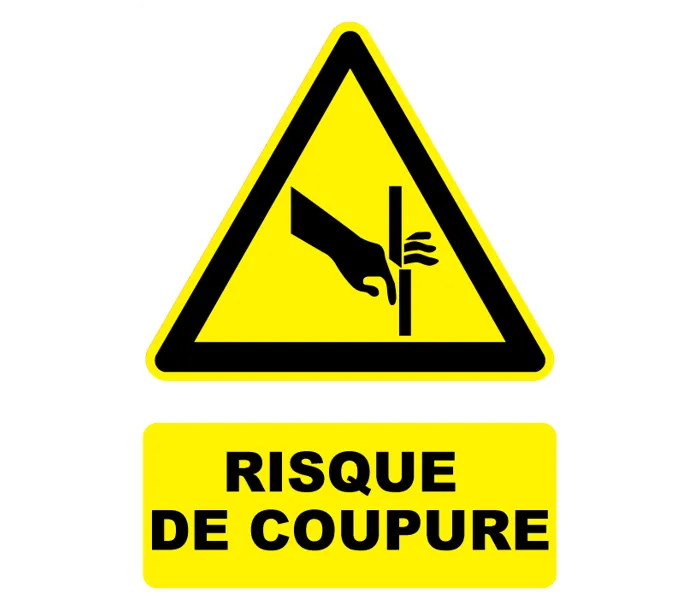 Autocollant Panneau danger de coupure