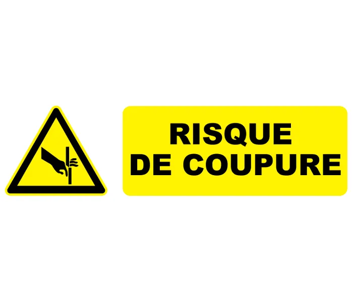 Autocollant Pictogramme danger de coupure