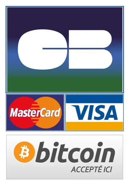 Autocollant logo carte bleue bitcoin