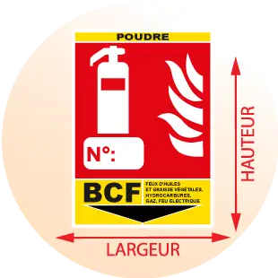 Sticker extincteur Classe BCF - Zone Signaletique