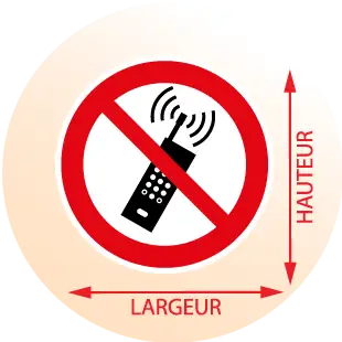Autocollant téléphones portables interdits - Zone Signaletique