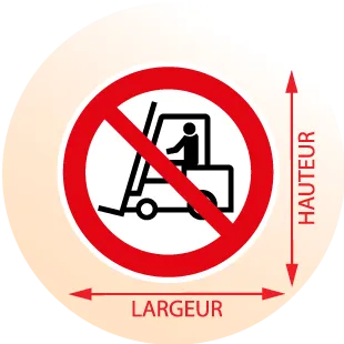 Autocollant Interdiction aux chariots elevateur - Zone Signaletique