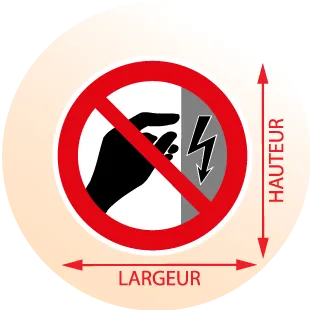 Autocollant Interdiction de toucher risque d'électrocution - Zone Signaletique