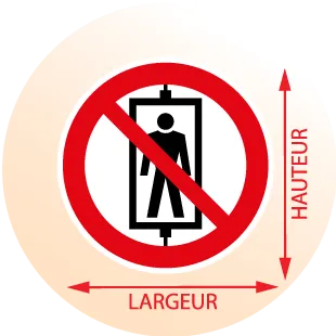 Autocollant Ascenseur interdit au transport de personnes - Zone Signaletique