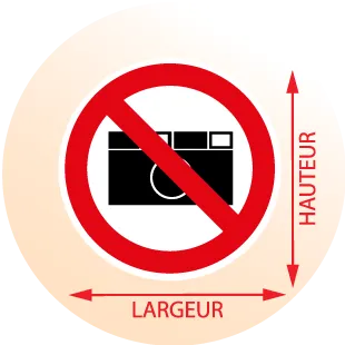 Autocollant Photos interdite - Zone Signaletique